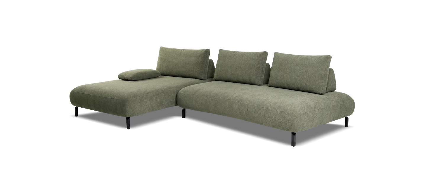 Sofa, Sectional, Olivgrün, Wohnlandschaft, Gewebe, 
