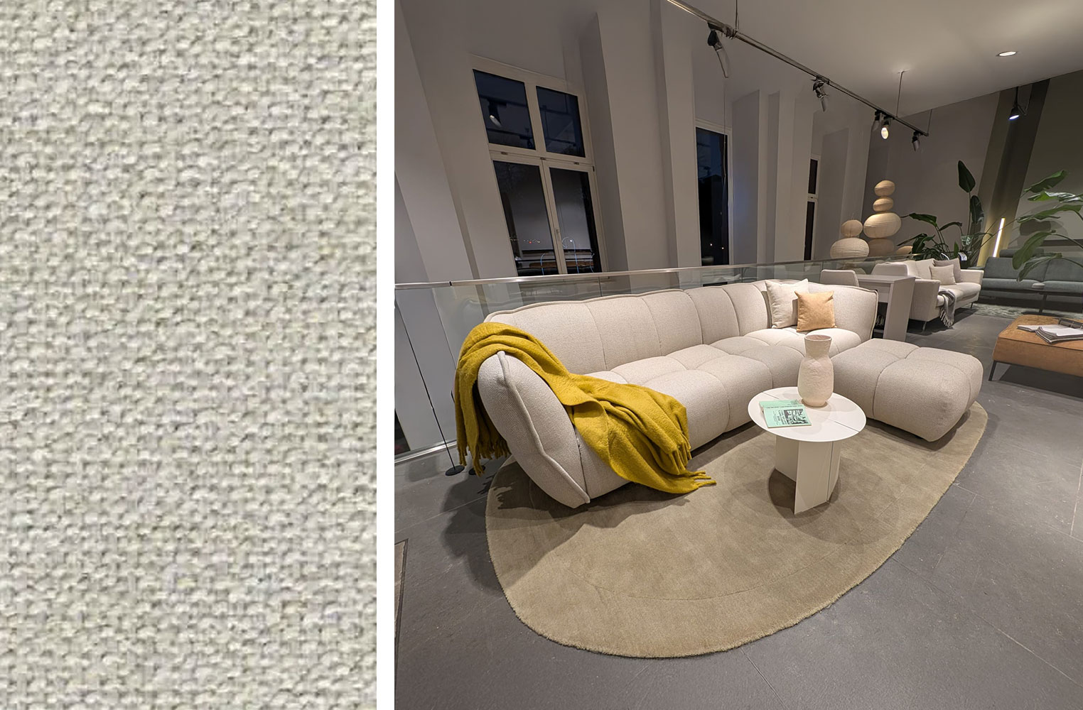 sofa, sectional, beige, Stoff, modern, 