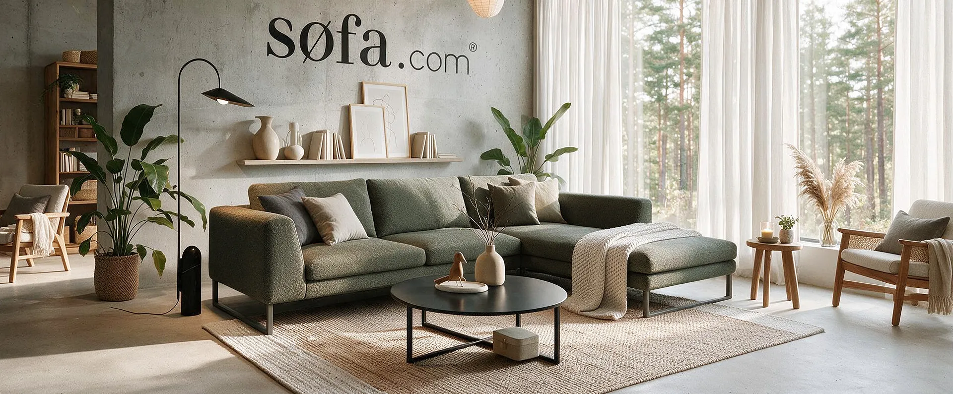 Sofa, Wohnzimmer, Sofaecke, Grau, Holzdekor, sofa, sectional, Lounge-Sofa, grüne Polster, Wohnzimmer, Sofa, Wohnzimmer, Sofa-Landschaft, Gemütlich, Kissen, 
