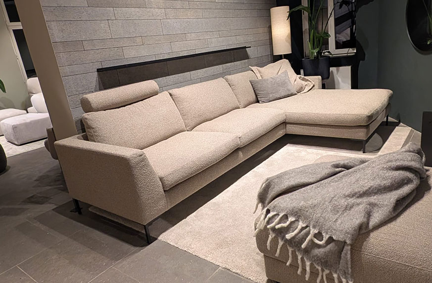 Sofa, Wohnzimmermöbel, Sofa grau, Ecksofa, Dekorativer Mantel-/Deckenrand, 