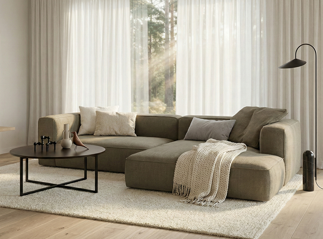 Sofa, Wohnsofa, Ecksofa, Bezug: Stoff, Wohnzimmer, Dekoration für Zuhause, Kaffeetisch, Mobiliar, Tabelle, Couch, Kaffeetisch, Tabelle, Dekoration für Zuhause, Couch, Wohnzimmer, 