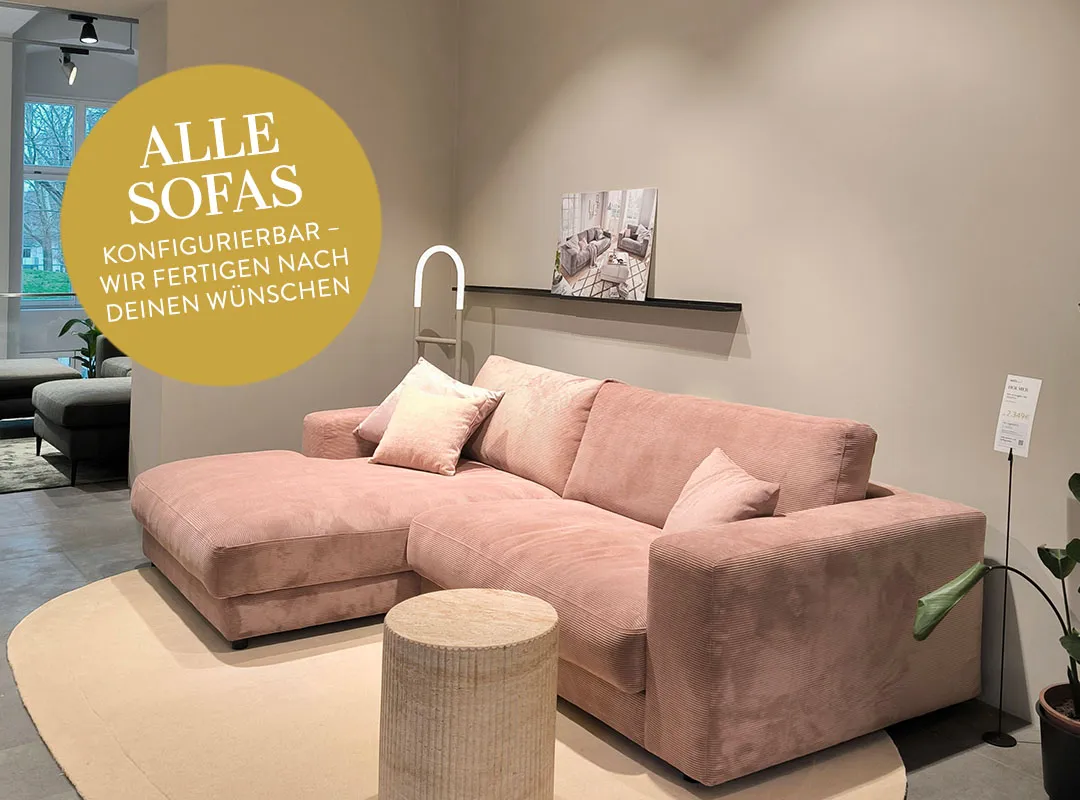 soefa.com Sofastore Berlin Mitte, rosa Corsofa, HOLMER