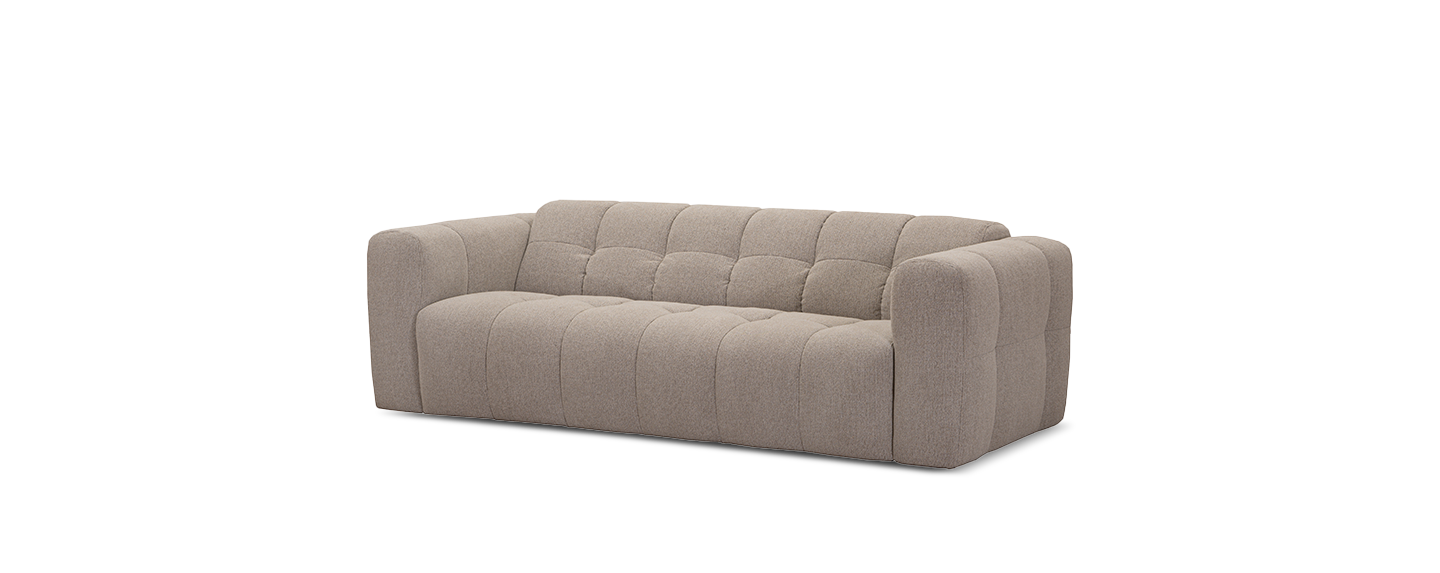 Sofa, Dreisitzer, Beige, Polsterung, Gepunktet, 