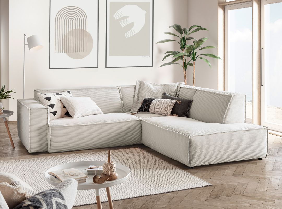 sofa, sectional, beige, Stoff, Wohnzimmer, Dekoration für Zuhause, Couch, Mobiliar, Wohnzimmer, Kissen, 
