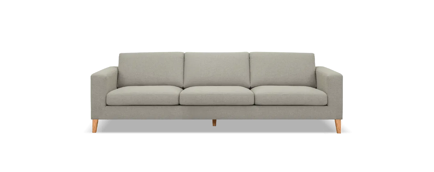 Sofa, Dreisitzer, Beige, Gewebe, Holzbeine, sofa, couch, beige, linen, three-seater, Sofa, Greige, Drei-Sitzer, Stoff, Holzbeine, 
