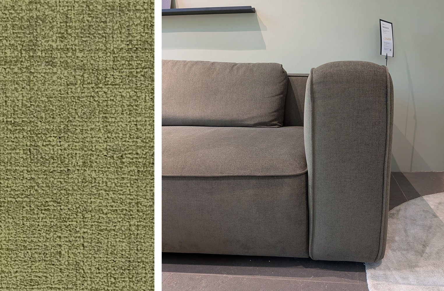 Sofa, Grau, Stoff, Armlehne, Polster, 