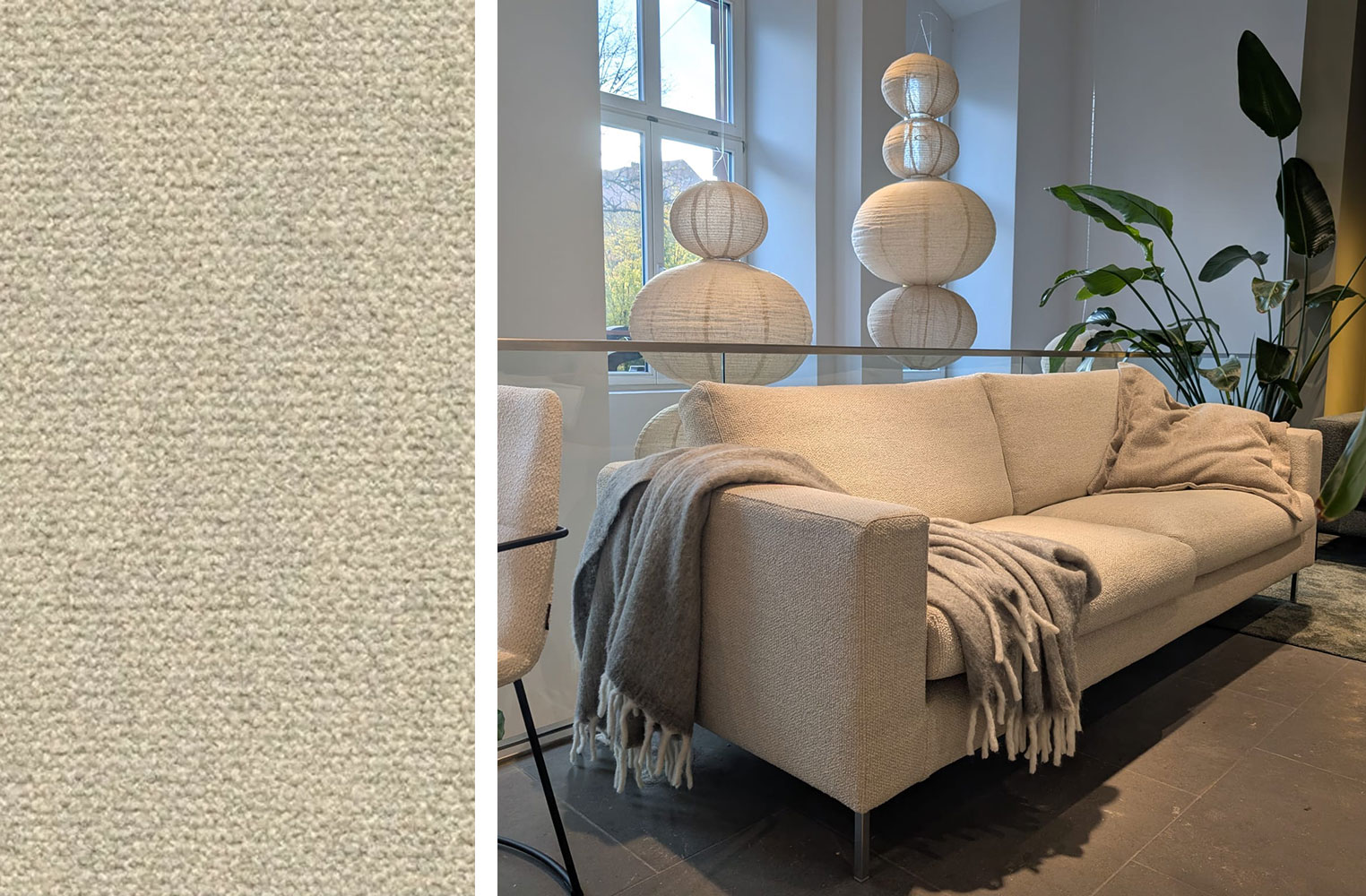 sofa, beige, Stoff, Gepolstert, Wohnzimmer, 