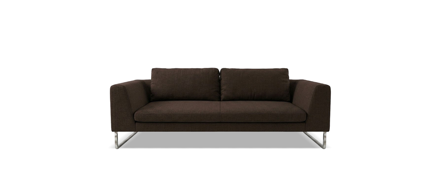 Sofa, Brown, Polsterstuhl, Kissen, Metallbeine, 