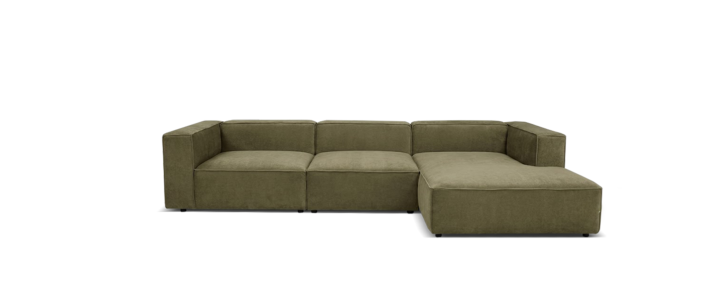 Ecksofa, Sofa, Wohnzimmer, Beige/Oliv, Lederschnitt?, 