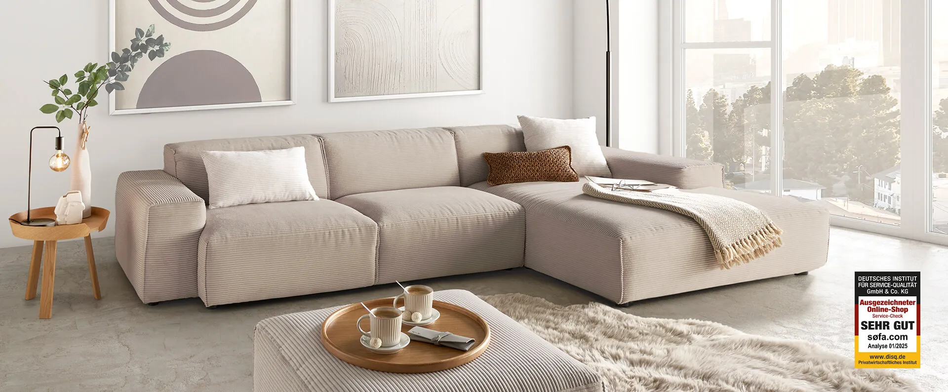 Moebel, Wohnzimmer, Dekoration für Zuhause, Couch, Kissen, 