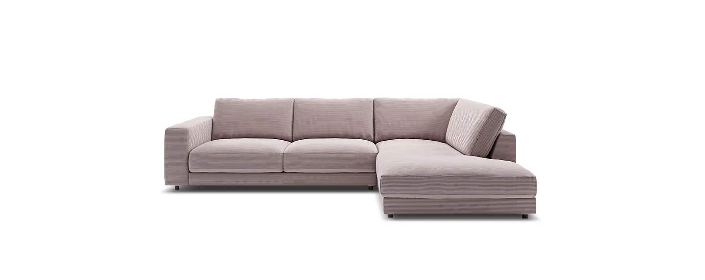 Wohnlandschaft, Ecksofa, Rosa, Plüsch, Grau-Beige, Sofa, Sectional, Chaise, Powder pink, Upholstered, 