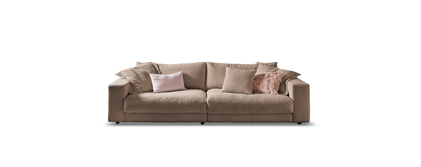 Sofa, Wohnzimmer, Sofagarnitur, Stoffsofa, Beige, 