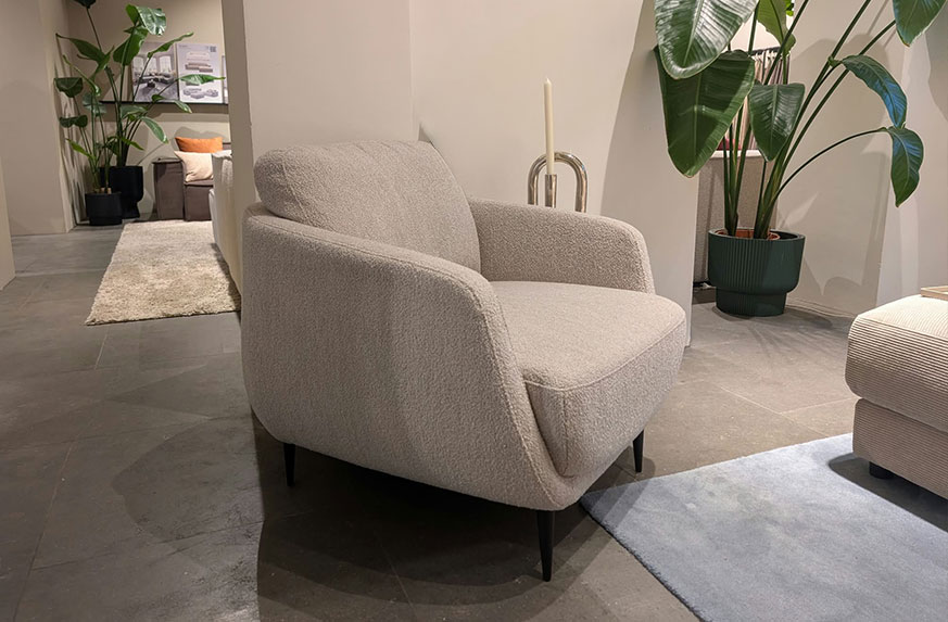 LIMA Sessel in Boucléstoff POLO natur