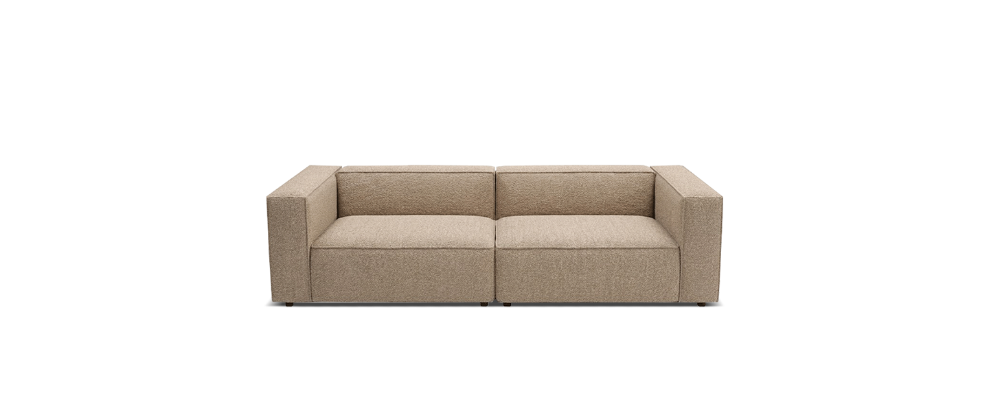 Sofa, U-Form, Ecksofa, Stoff, Beige, 