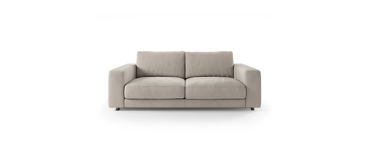 Sofa, Zweisitzer, Beige, Stoff, Kissenbezuglos?, Sofa, Garnitur, Beige, Stoffsofa, Zweisitzer, 