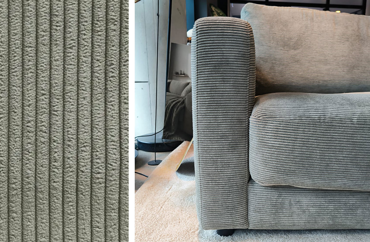 Sessel, Stoffbezug, Streifen, Grau, Polsterstuhl, 
